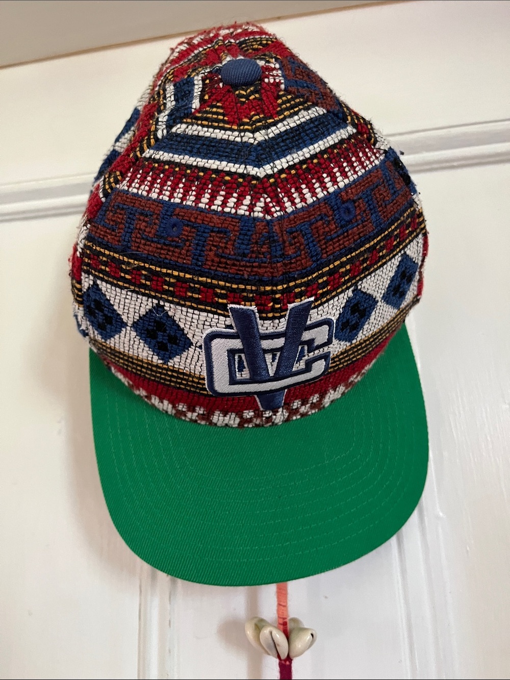 Mitchell & Ness Kids Multicolor Tribal Knit Cap with Green Brim